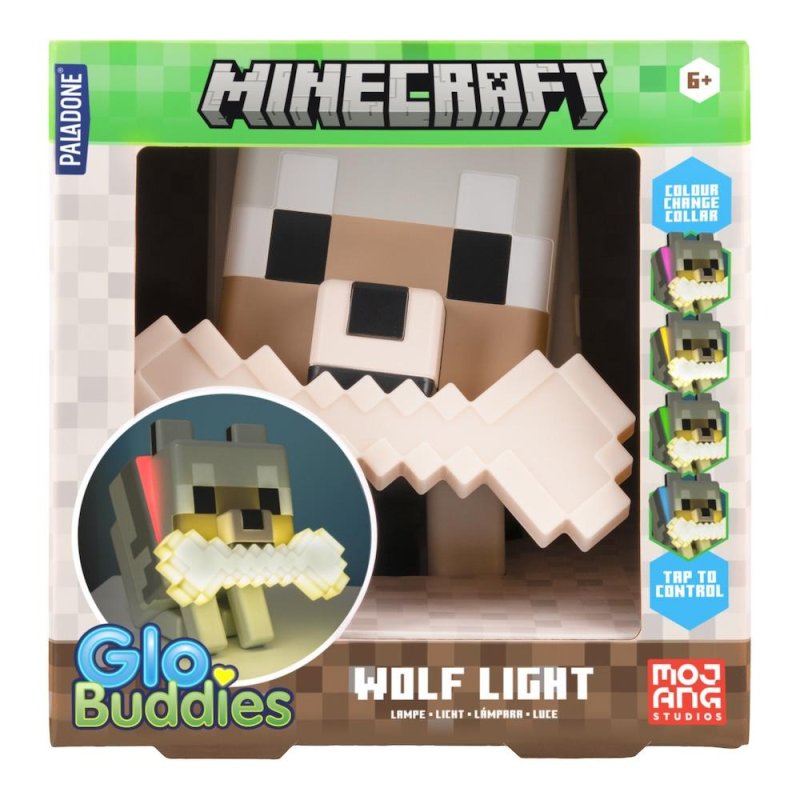 MINECRAFT - Loup - Lampe GloBuddies 14cm