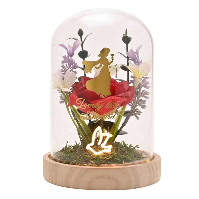 DISNEY PRINCESSES - Blanche-Neige - Cloche Florale avec Lumière Néon