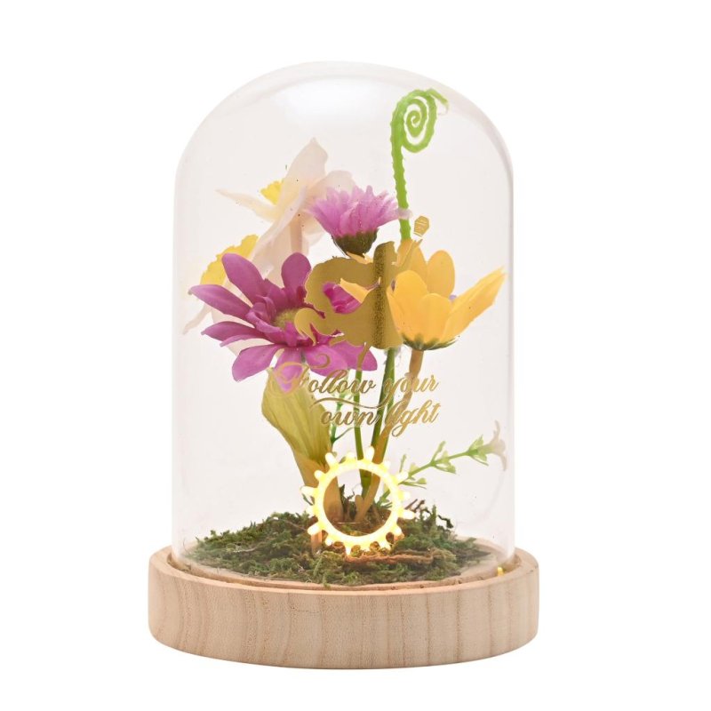 DISNEY PRINCESSES - Raiponce - Cloche Florale avec Lumière Néon