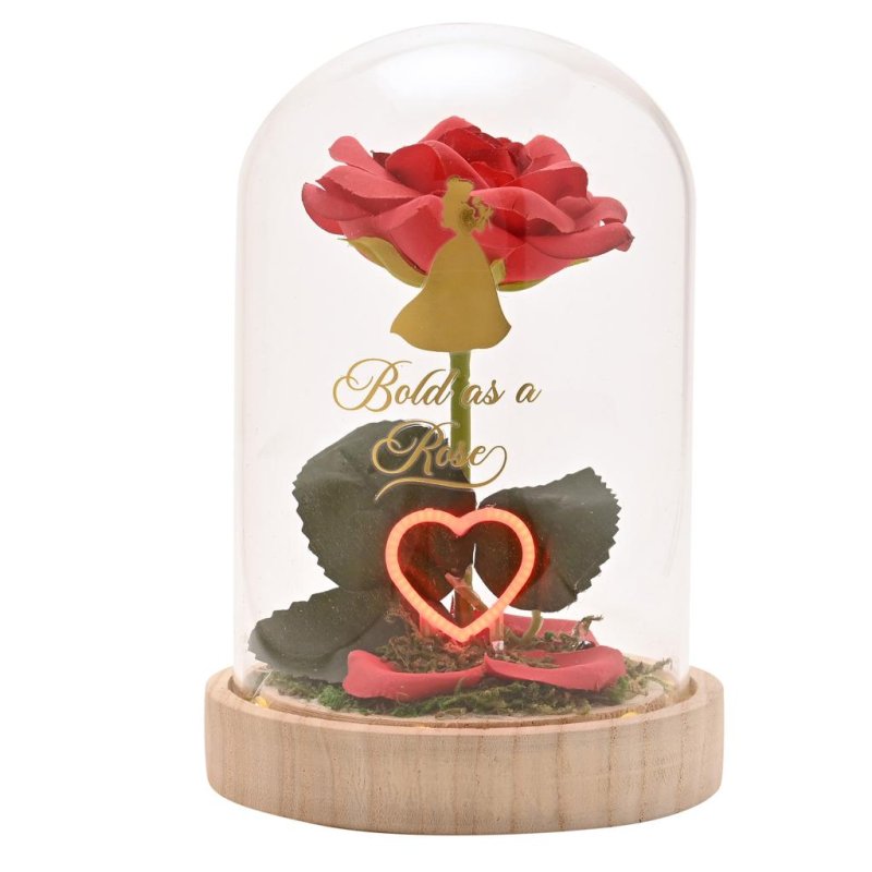 DISNEY PRINCESSES - Belle - Cloche Florale avec Lumière Néon