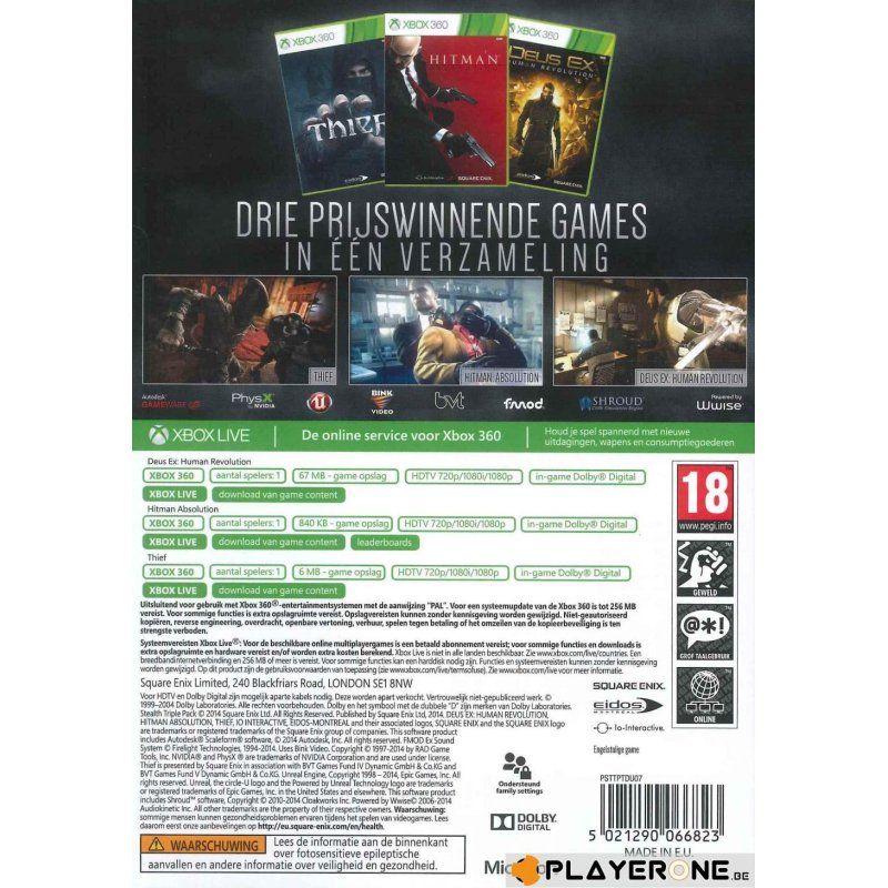 ULTIMATE STEALTH Triple Pack (Thief + Hitman + Deux Ex Rev)