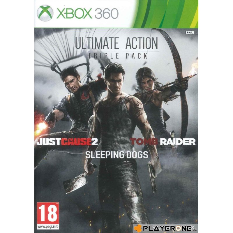 Square Enix Ultimate Action Pack : Tomb Raider + Just Cause 2 + Sleeping Dogs Xbox 360
