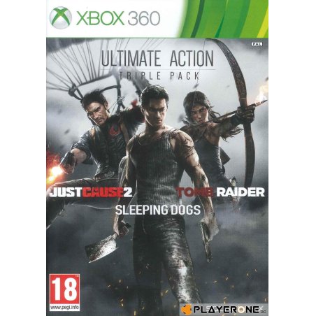 Square Enix Ultimate Action Pack : Tomb Raider + Just Cause 2 + Sleeping Dogs Xbox 360