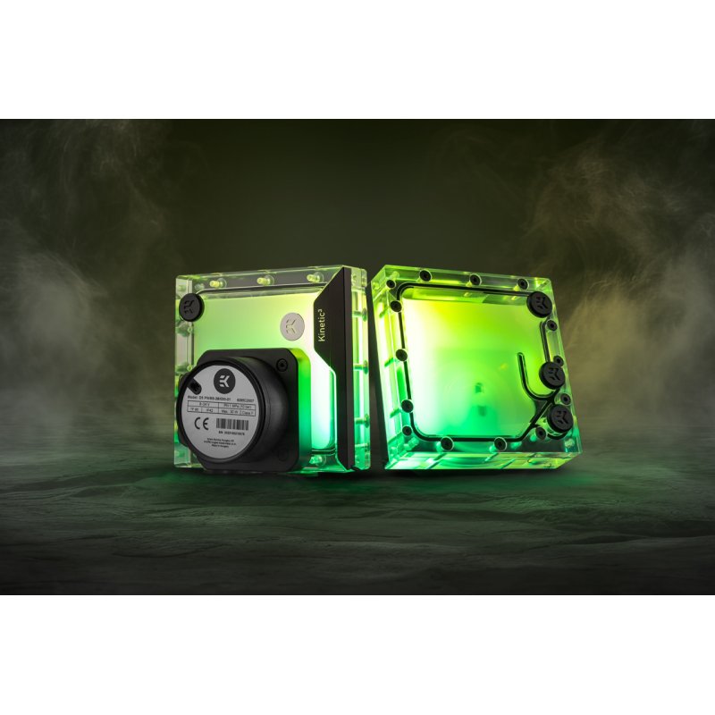 EK Water Blocks EK-Quantum Kinetic3 FLT D5 PWM Ausgleichsbehälter-Pumpen-Kombination - 120mm, D-RGB, Acryl