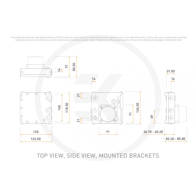 EK Water Blocks EK-Quantum Kinetic3 FLT D5 PWM Ausgleichsbehälter-Pumpen-Kombination - 120mm, D-RGB, Acryl