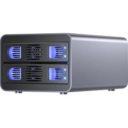 2 Bay USB-C/A 10Gbps RAID External SATA Hard Drive Enclosure