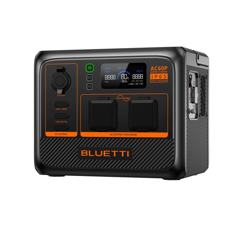 Bluetti AC60P station d'alimentation portable Phosphate de fer lithié (LiFePo4) 600 W 9,1 kg
