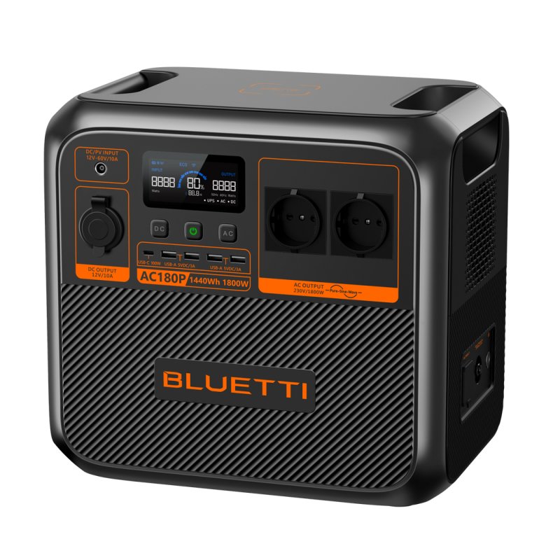 Bluetti AC180P portable power station 2 Lithium Iron Phosphate (LiFePO4) 36000 mAh 1800 W 16 kg