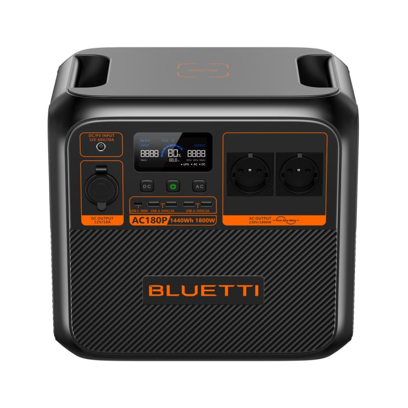 Bluetti AC180P portable power station 2 Lithium Iron Phosphate (LiFePO4) 36000 mAh 1800 W 16 kg