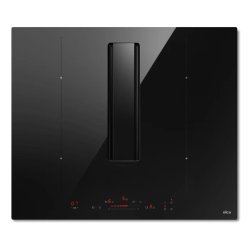 Elica NikolaTesla Alpha B BL/A/60 Noir Intégré 60 cm Plaque avec zone à induction 4 zone(s) Hotte intégrée