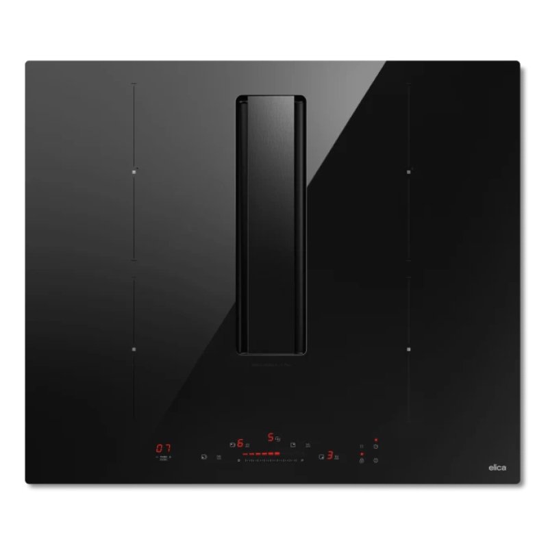 Elica NikolaTesla Alpha B BL/A/60 Noir Intégré 60 cm Plaque avec zone à induction 4 zone(s) Hotte intégrée
