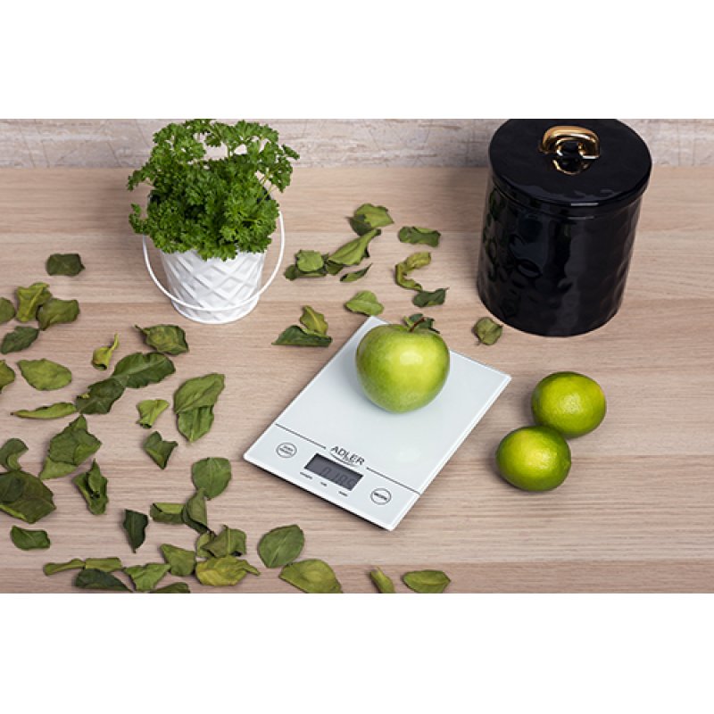 Adler AD 3138 w Blanc Comptoir Rectangle Balance de ménage électronique