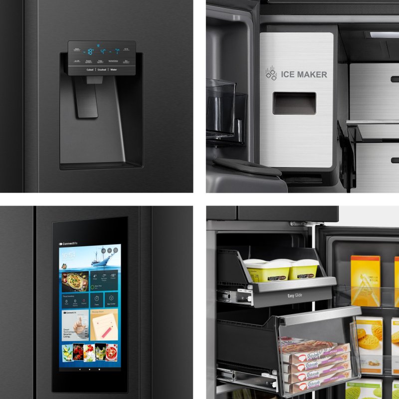 Hisense RQ760N4IFE side-by-side refrigerator Freestanding 577 L E Black