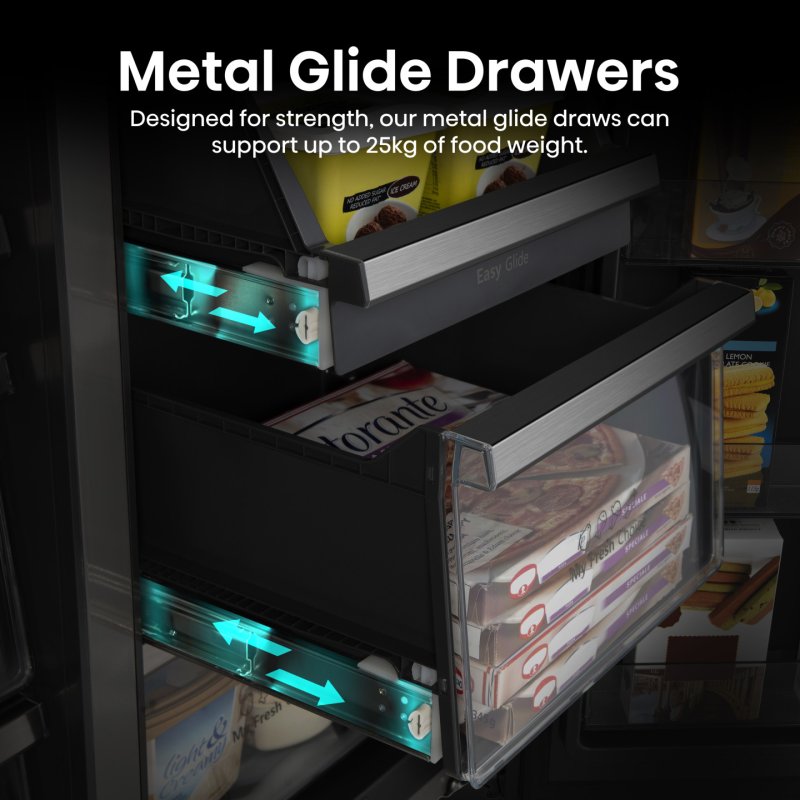 Hisense RQ760N4IFE side-by-side refrigerator Freestanding 577 L E Black