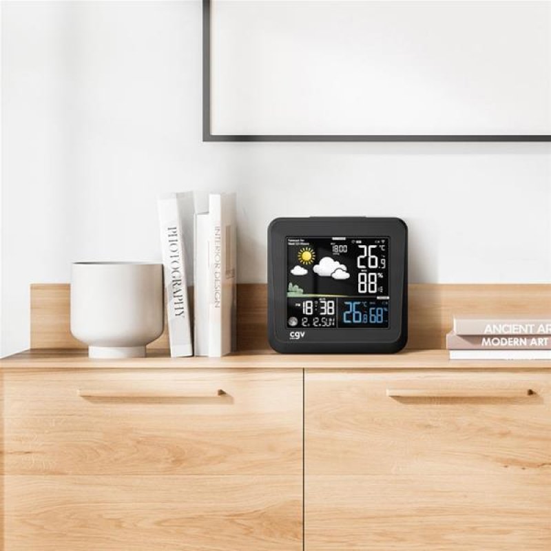 CGV 19001 digital weather station Black LCD Battery