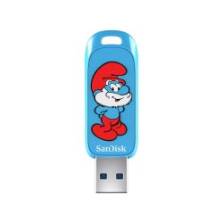 SanDisk Smurfs lecteur USB flash 128 Go USB Type-A 3.2 Gen 1 (3.1 Gen 1) Bleu