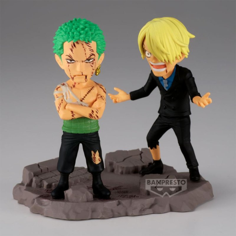 ONE PIECE - Roronoa Zoro & Sanji - Figurine WCF Log Stories 8cm