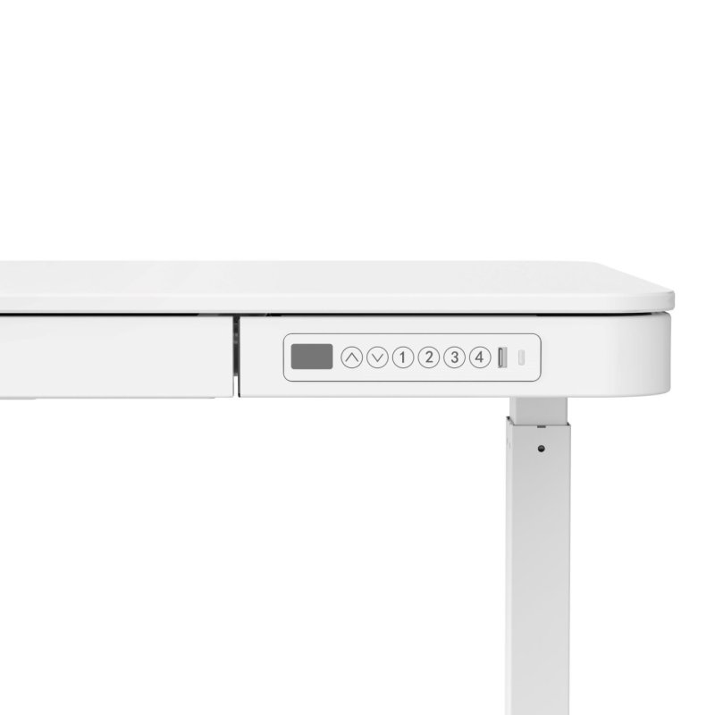 Activejet Bureau avec réglage électrique de la hauteur 140x70 ET119W-C blanc