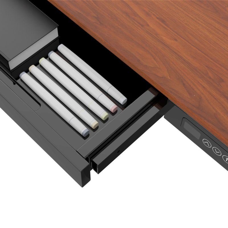 Activejet Bureau avec réglage électrique de la hauteur 140x70 ET119W-C noir/noyer