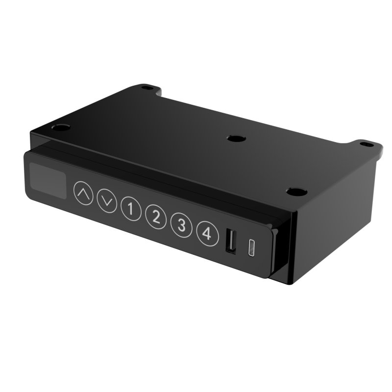 Activejet Bureau avec réglage électrique de la hauteur 140x70 ET119W-C noir/noyer