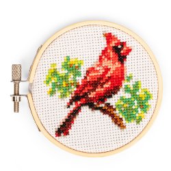 Kikkerland - Cardinal MiniCross Stitch Embroidery - (GG276)