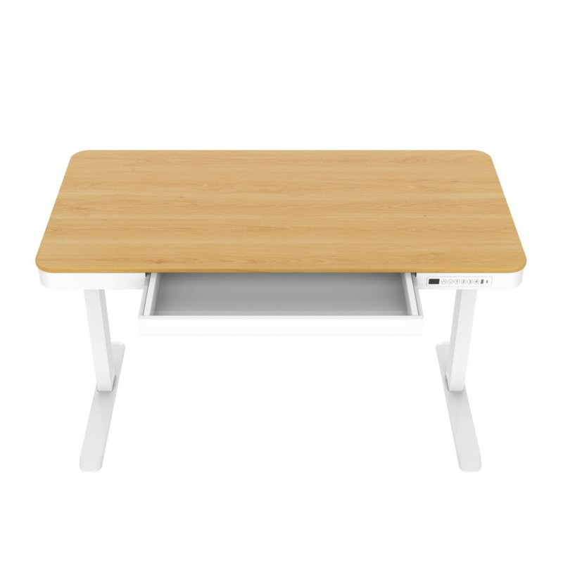 Activejet Bureau avec réglage électrique de la hauteur 140x70 ET119W-C blanc/chêne