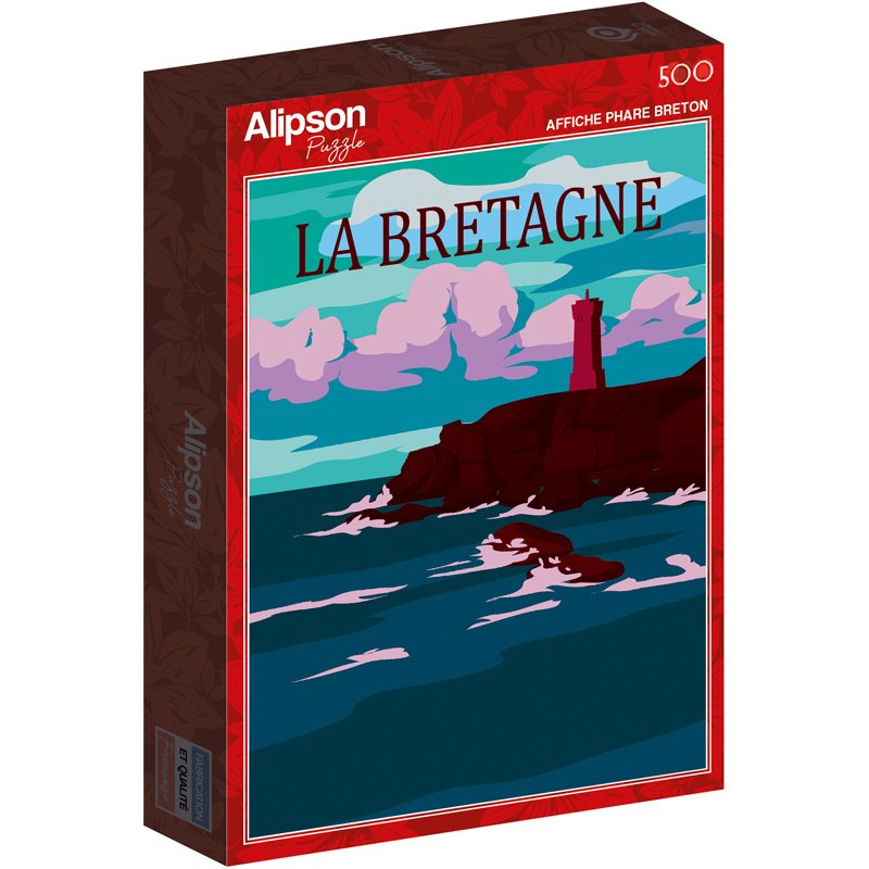 PUZZLE 500P AFFICHE PHARE BRETON