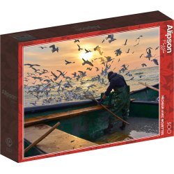 PUZZLE 500P PECHEUR AVEC MOUETTES