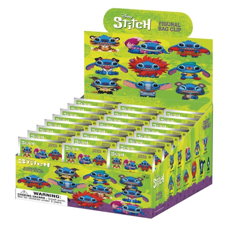 STITCH EN COSTUME - Series 1 - 3D Foam Bag Clip (Display 24 Pcs)