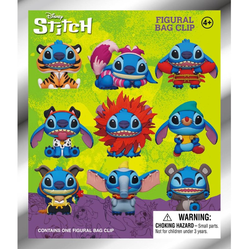 STITCH EN COSTUME - Series 1 - 3D Foam Bag Clip (Display 24 Pcs)