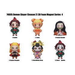 DEMON SLAYER -Serie 4 - 3D Foam Magnets in blind bags (Display 12 Pcs)