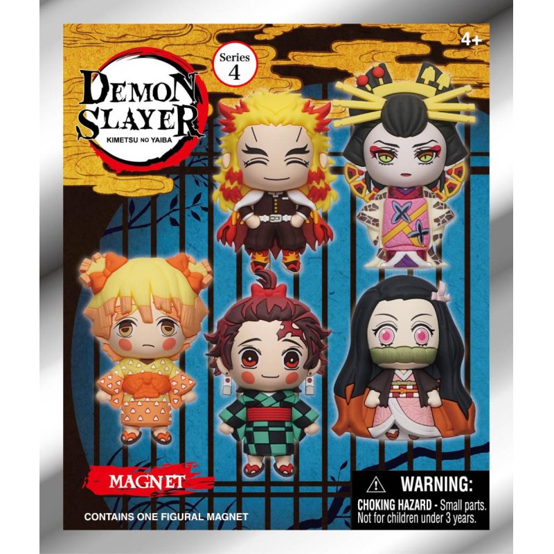 DEMON SLAYER -Serie 4 - 3D Foam Magnets in blind bags (Display 12 Pcs)
