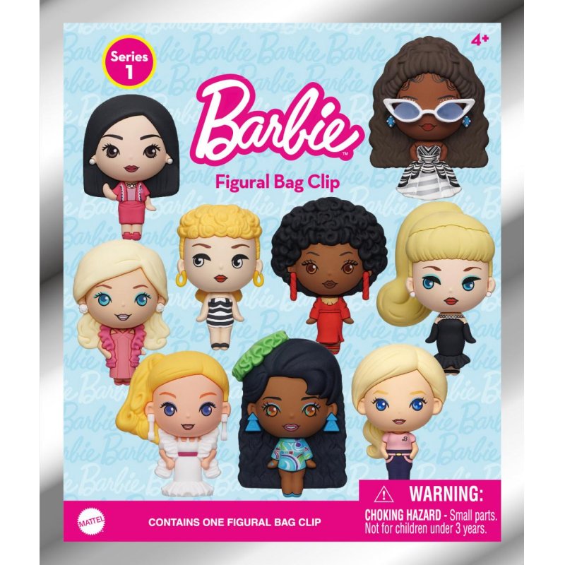 BARBIE - Series 1 - 3D Foam Bag Clip (Display 24 Pcs)
