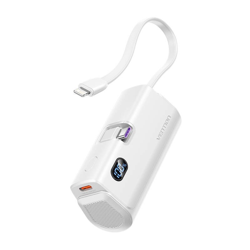 Powerbank Vention LED display 4800mAh 22.5W FHQW0 (white)