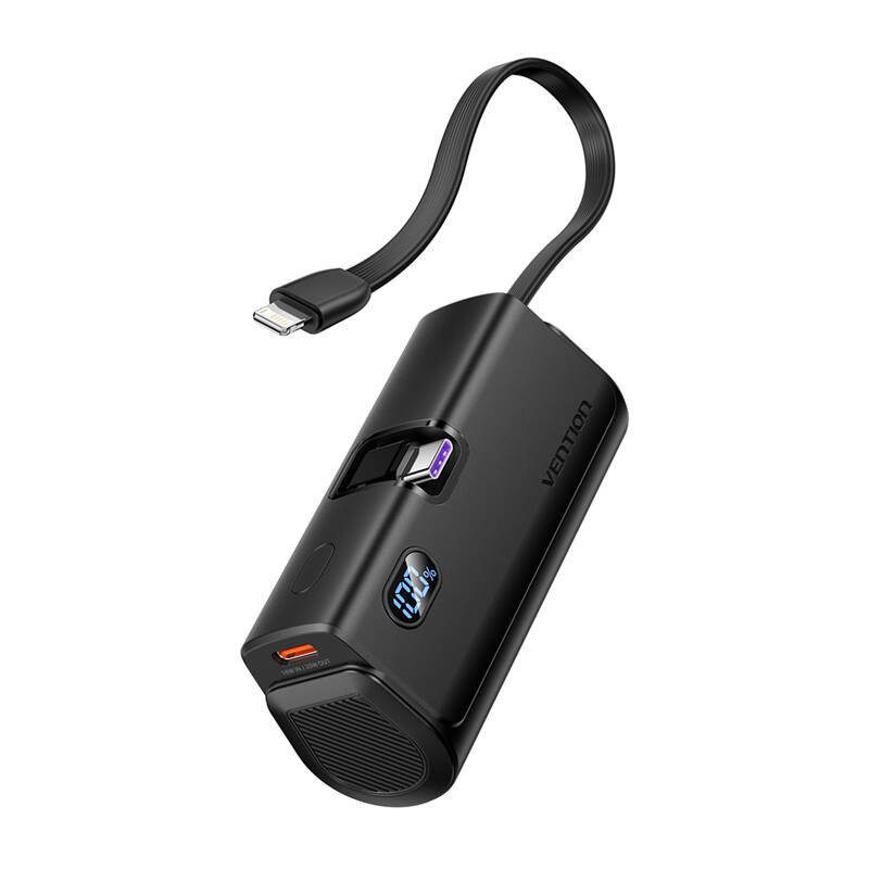 Powerbank Vention LED display 4800mAh 22.5W FHQB0 (black)