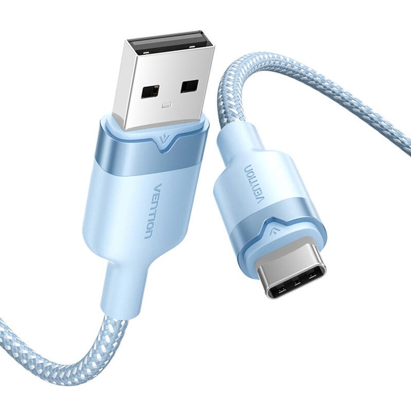 USB 2.0 A to USB-C 3A cable Vention CTNLF 1M (blue)