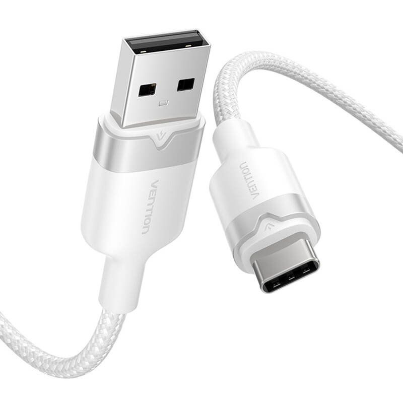 USB 2.0 A to USB-C 3A cable Vention CTNWF 1M (white)