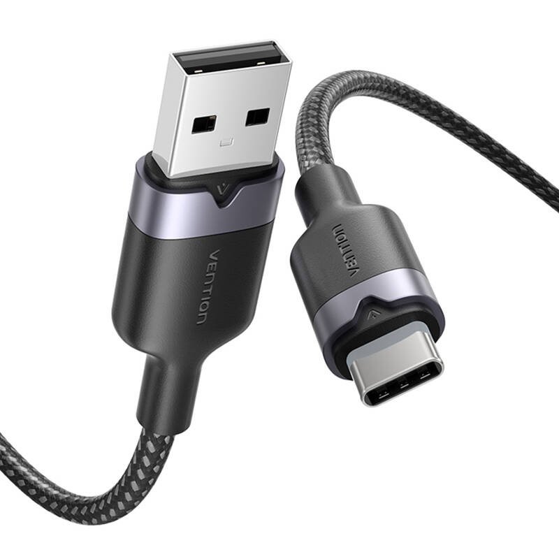 USB 2.0 A to USB-C 3A cable Vention CTNBH 2M (black)