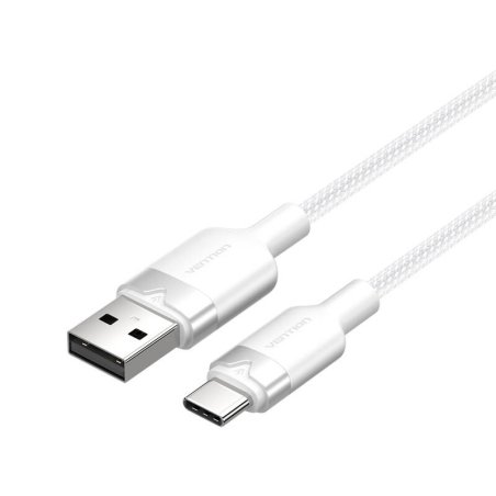 USB 2.0 A to USB-C 3A cable Vention CTNWH 2M (white)