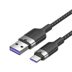 USB 2.0 A to USB-C 6A Vention CTOBF 1M cable (black)