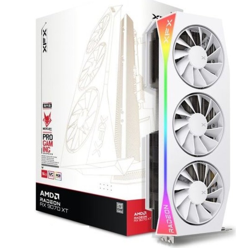 XFX VGA 16GB RADEON RX9070XT Mercury WHITE OC Gaming 3xDP/1xHDMI Mercury AMD Radeon RX9070XT WHITE OC GamingEdition