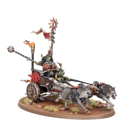Warhammer AoS - Gloomspite Gitz Grogneboss sur Rouleguerre