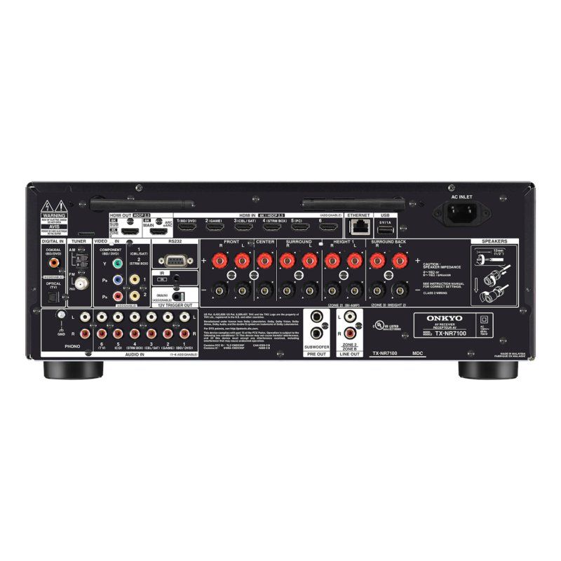 ONKYO TX-NR7100 7.2 canaux Compatibilité 3D Noir