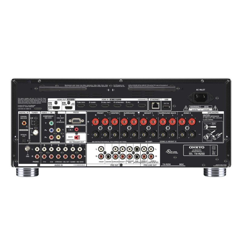 ONKYO TX-RZ50 récepteur AV 250 W 11.2 canaux Surround Compatibilité 3D Noir