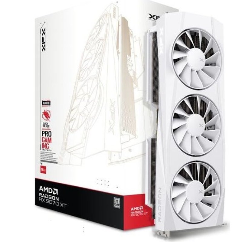 XFX VGA 16GB RADEON RX9070XT Quicksilver WHITE OC Gaming 3xDP/1xHDMI Quicksilver AMD Radeon RX 9070XT OC Gaming Edition
