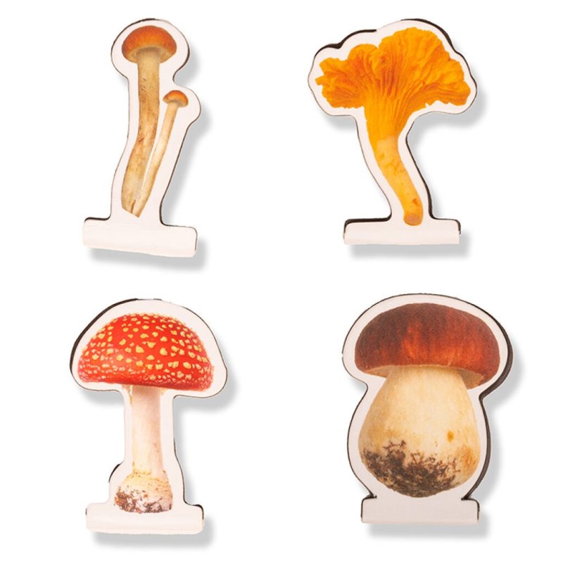 Kikkerland - Mushroom Magnetic Bookmarks - 2.75 cm x 3.5 cm x 0.25 cm