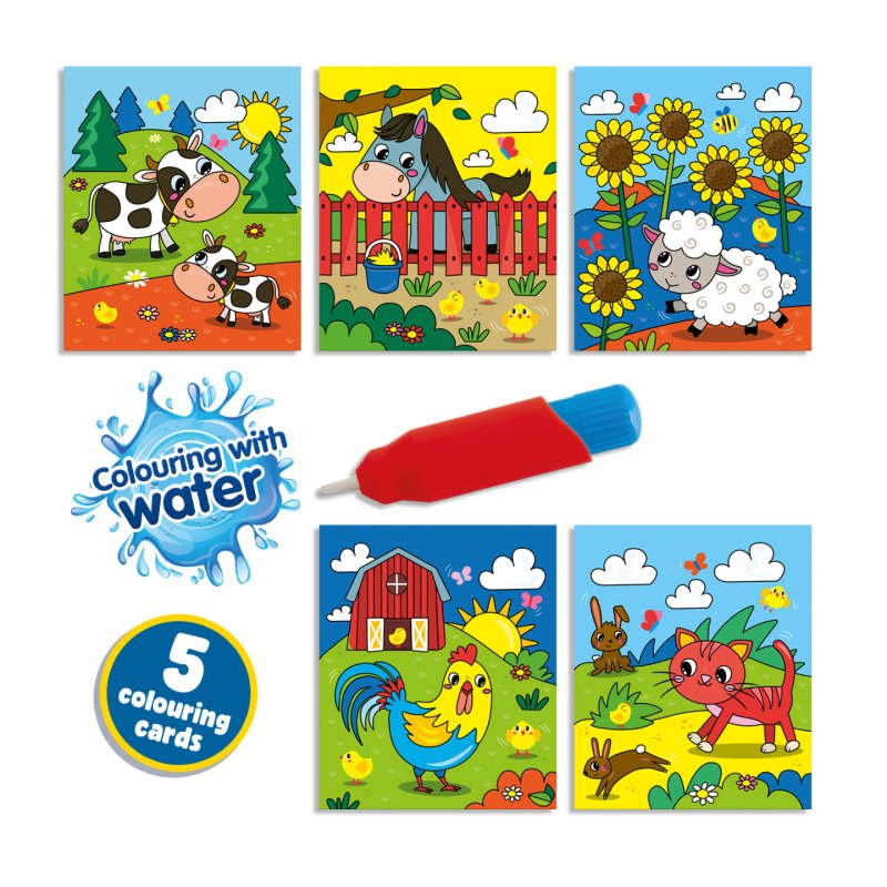 SES Creative - Colouring with Water - Farm Colouring Book - (S00132)