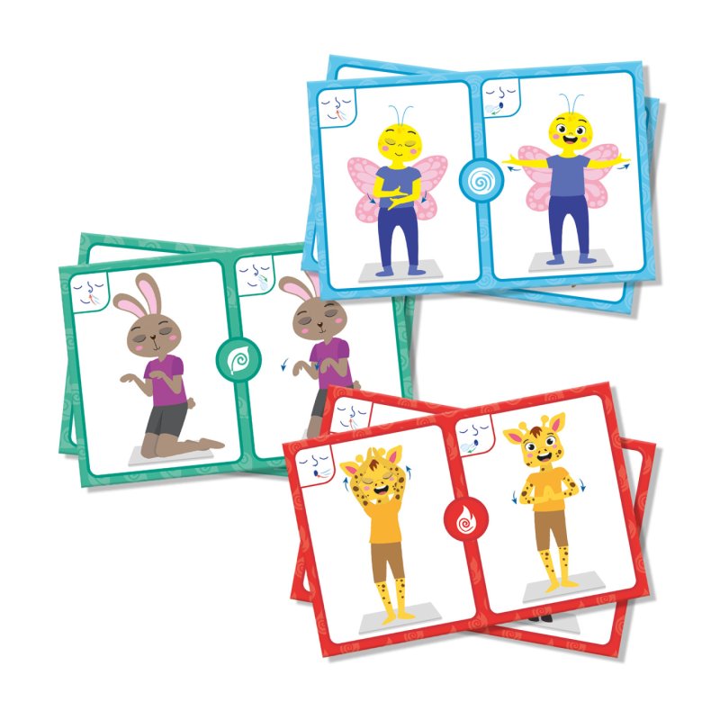 SES Creative 02407 - Cartes de Yoga Zen - Exercices de Respiration - Pleine Conscience pour Enfants - 28 Cartes