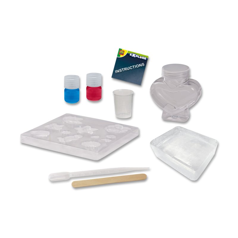 SES Creative Explore 25142 - Studio Savon - Kit de Fabrication de Savon pour Enfants - Crée du Savon Liquide, Solide