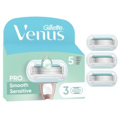 Venus - Pro Smooth Sensitive Razor Blades - Green/White - 3 pcs